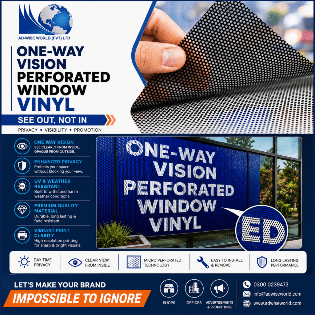 One-Way Vision Perforated Window Vinyl