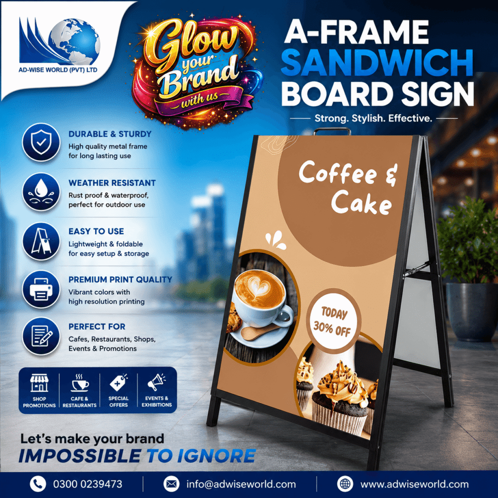 A-Frame Sandwich Board Sign